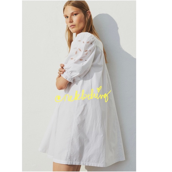 SOLD! Sweetest Eyelet Embroidery Short Dress - Picture 3 of 8